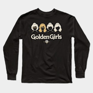 Golden Girls Illustrated Icons—Dorothy, Blanche, Rose, and Sophia Long Sleeve T-Shirt